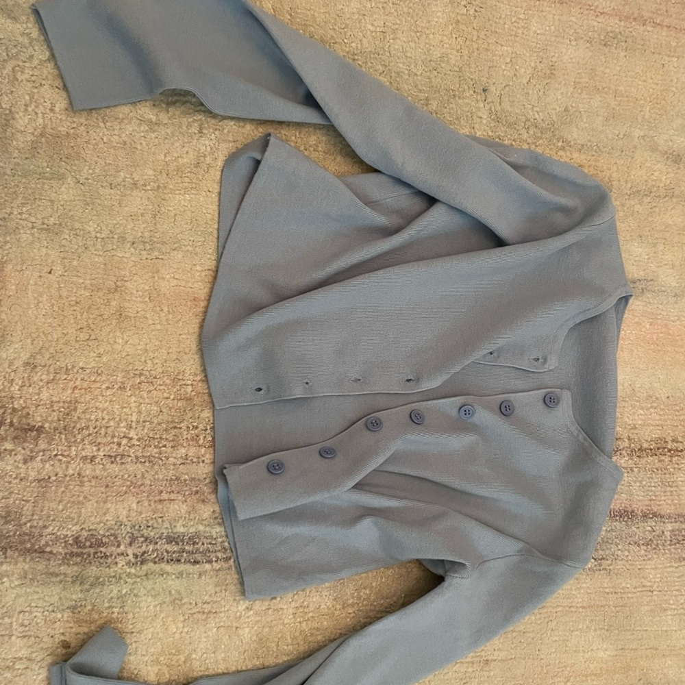 Blue Cropped Cardigan